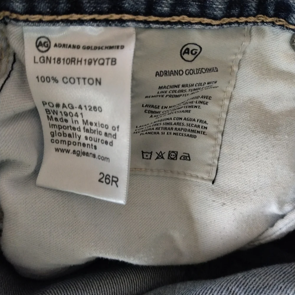 Ag Adriano Goldschmied Blue Distressed Jean Shorts - Picture 3 of 4